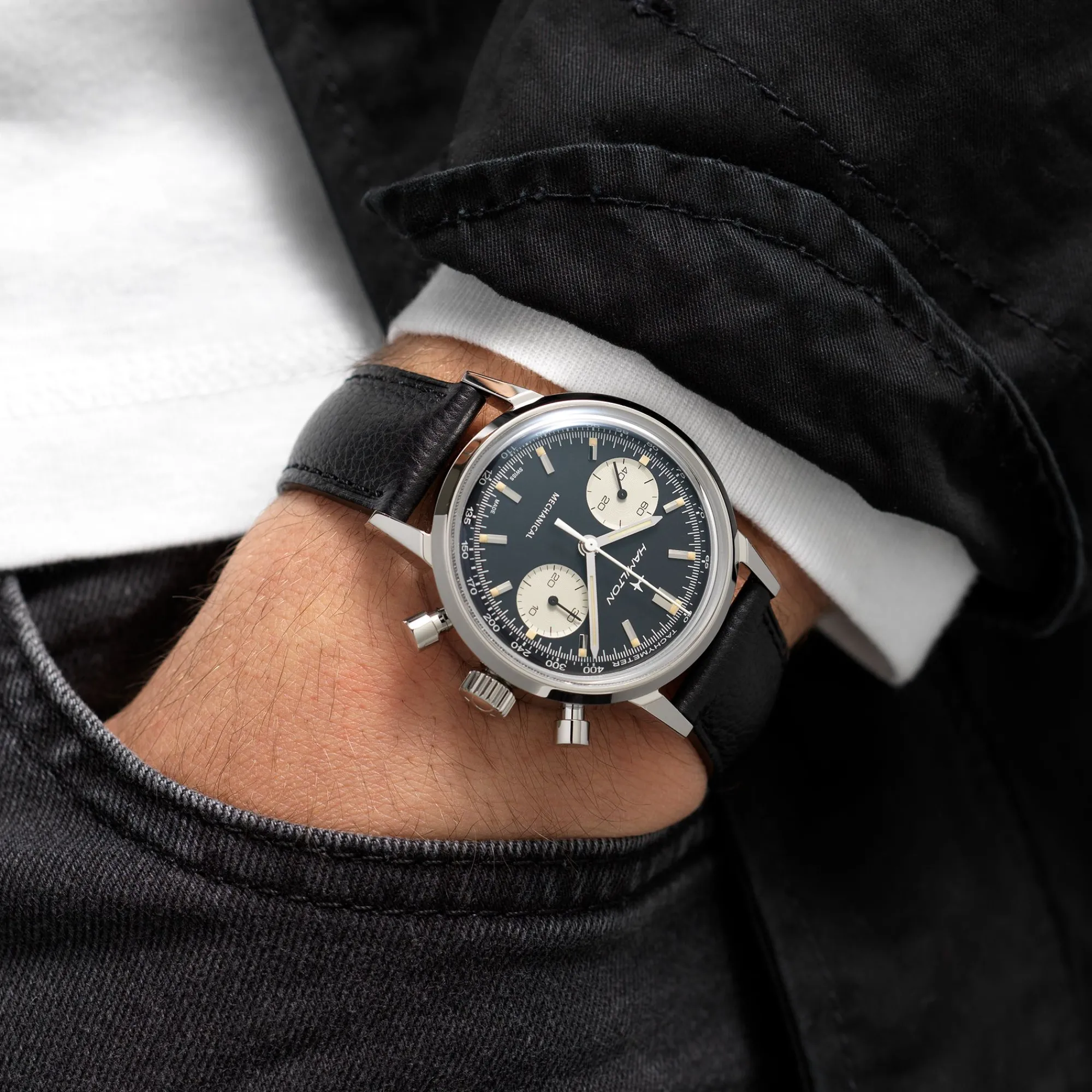 American Classic Black Strap 20mm^Hamilton Watch Best