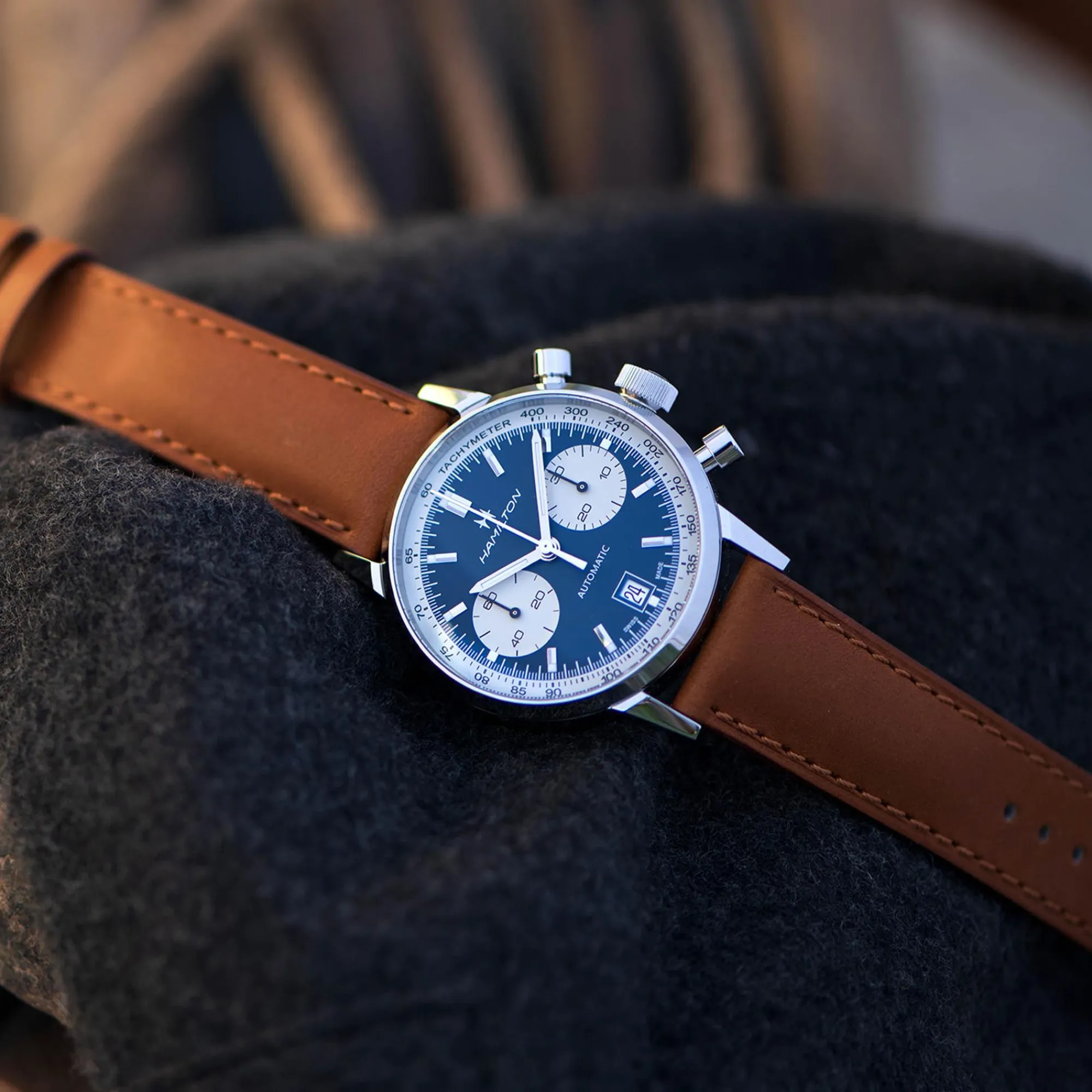 American Classic Intra-Matic Auto Chrono^Hamilton Watch New