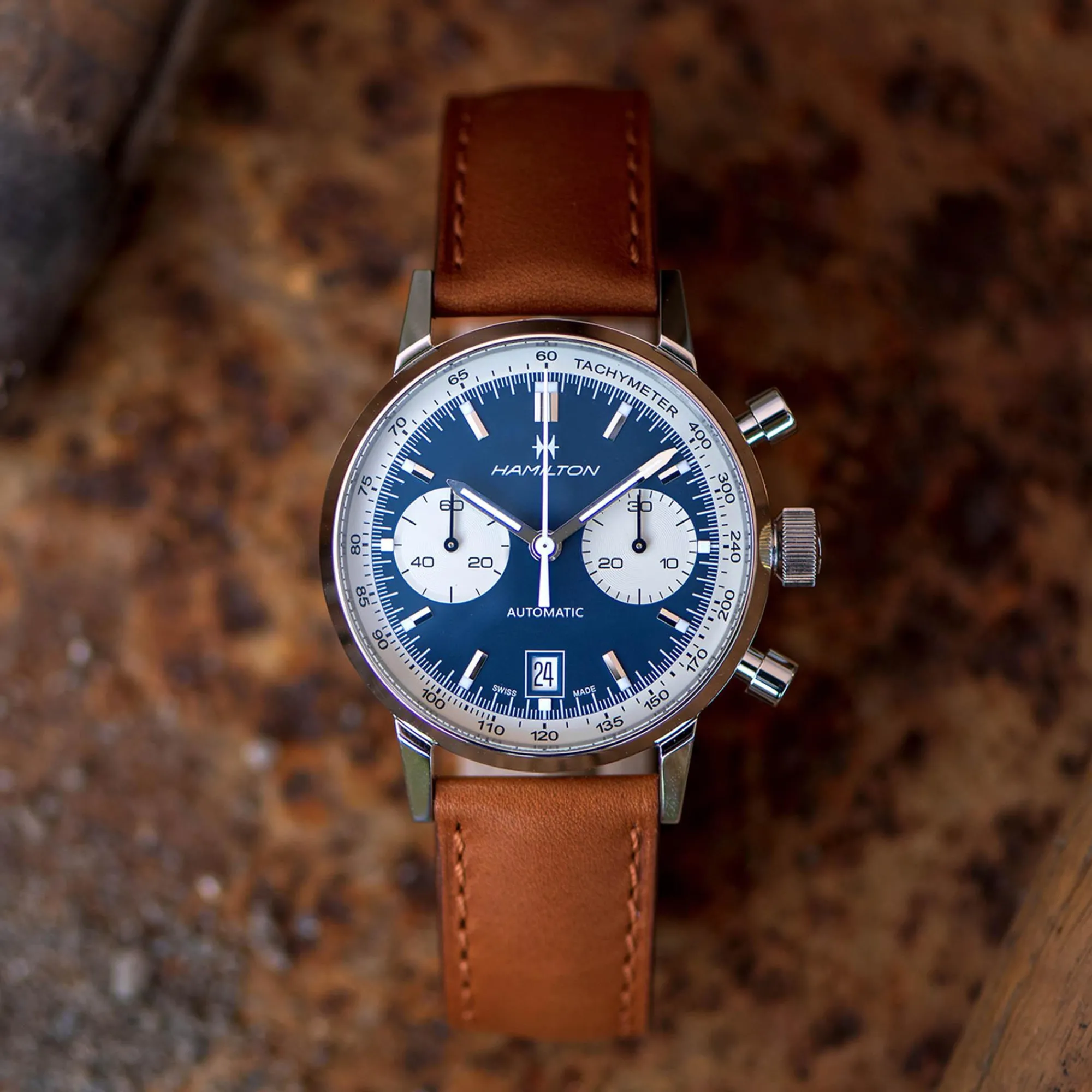 American Classic Intra-Matic Auto Chrono^Hamilton Watch New