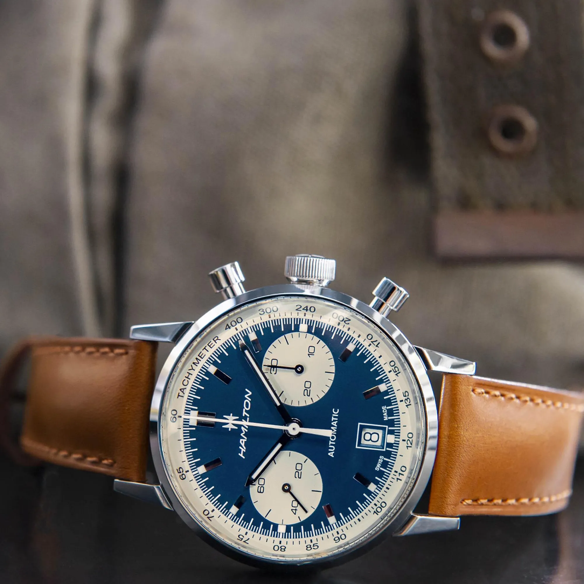 American Classic Intra-Matic Auto Chrono^Hamilton Watch New