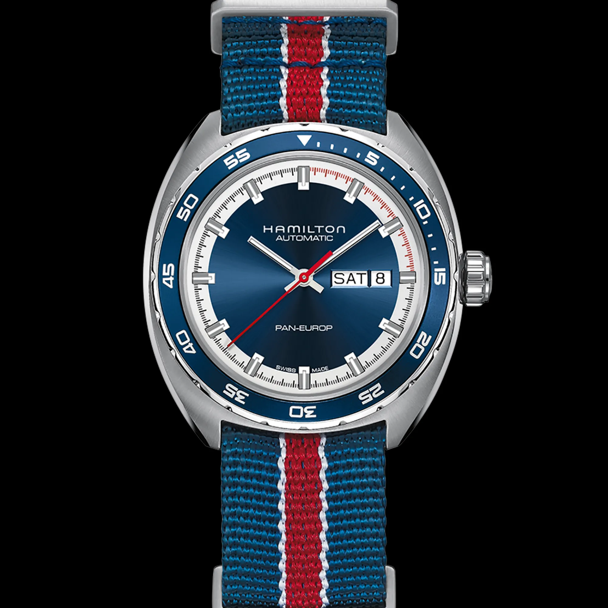 American Classic Pan Europ Day Date Auto^Hamilton Watch Clearance