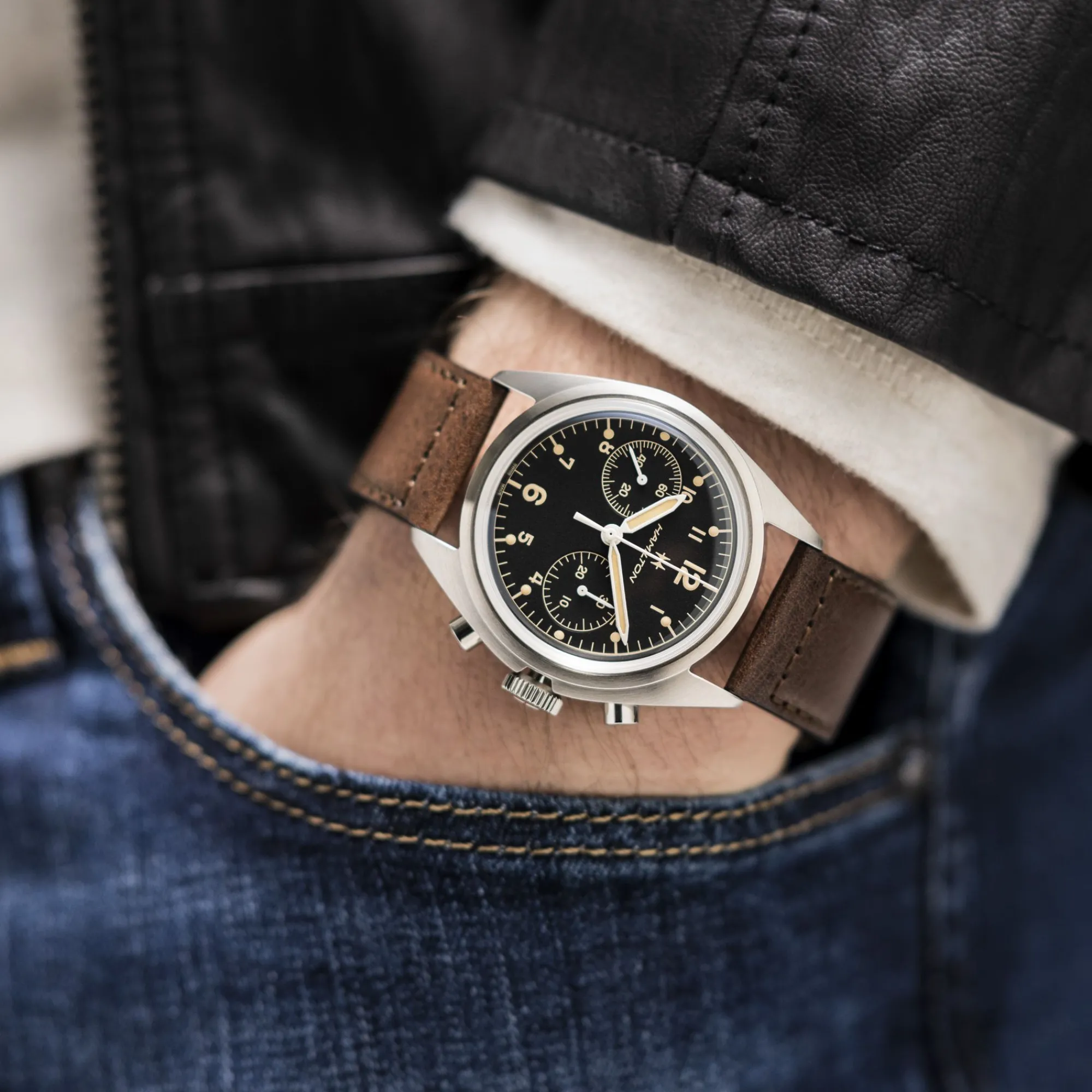 Khaki Aviation Brown Strap 22mm^Hamilton Watch Sale