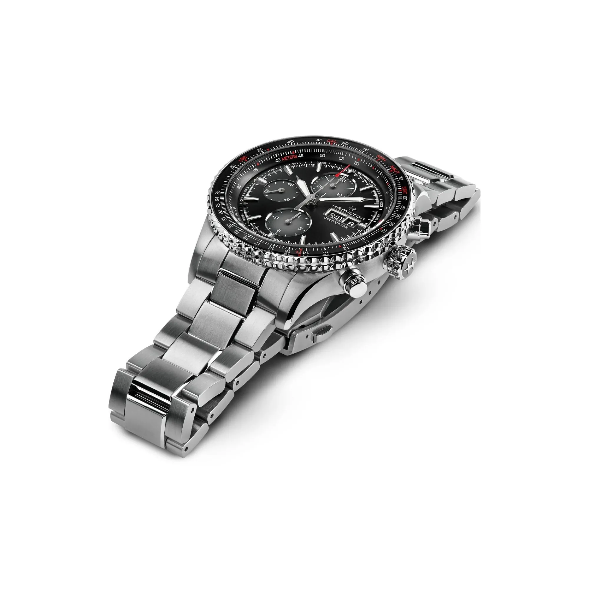 Khaki Aviation Converter Auto Chrono^Hamilton Watch New
