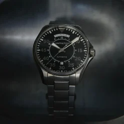 Khaki Aviation Pilot Day Date Auto^Hamilton Watch Discount
