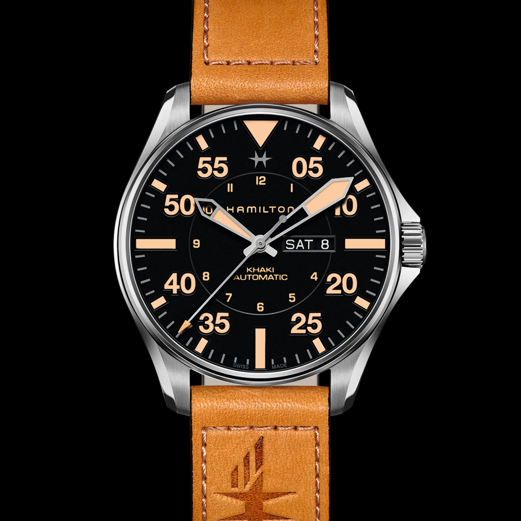 Khaki Aviation Pilot Day Date Auto^Hamilton Watch Discount