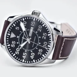 Khaki Aviation Pilot Day Date Auto^Hamilton Watch Best