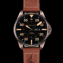 Khaki Aviation Pilot Day Date Auto^Hamilton Watch New