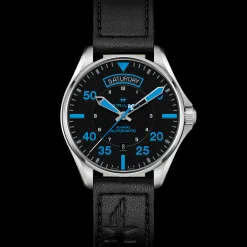 Khaki Aviation Pilot Day-Date - Air Zermatt Auto^Hamilton Watch New