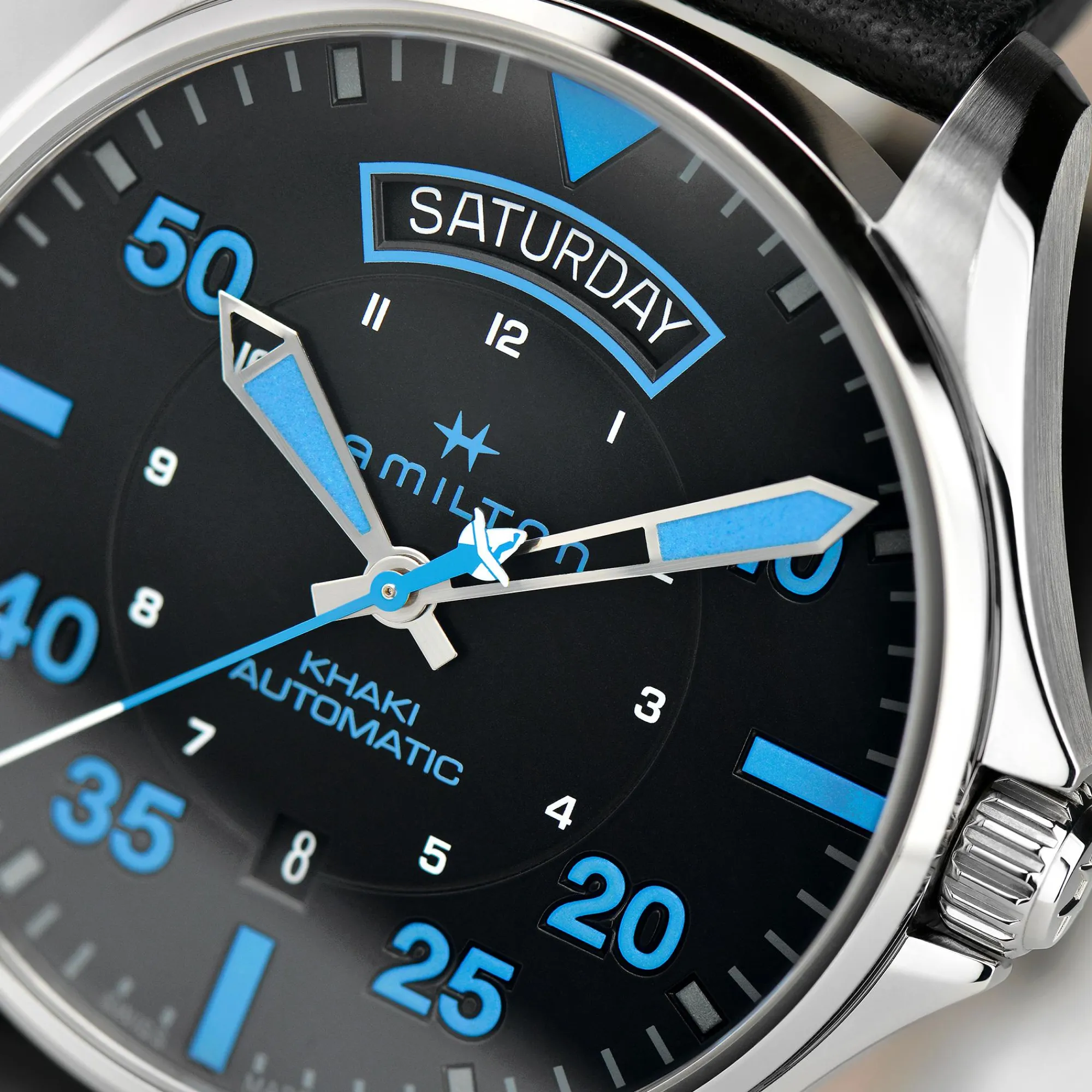 Khaki Aviation Pilot Day-Date - Air Zermatt Auto^Hamilton Watch New