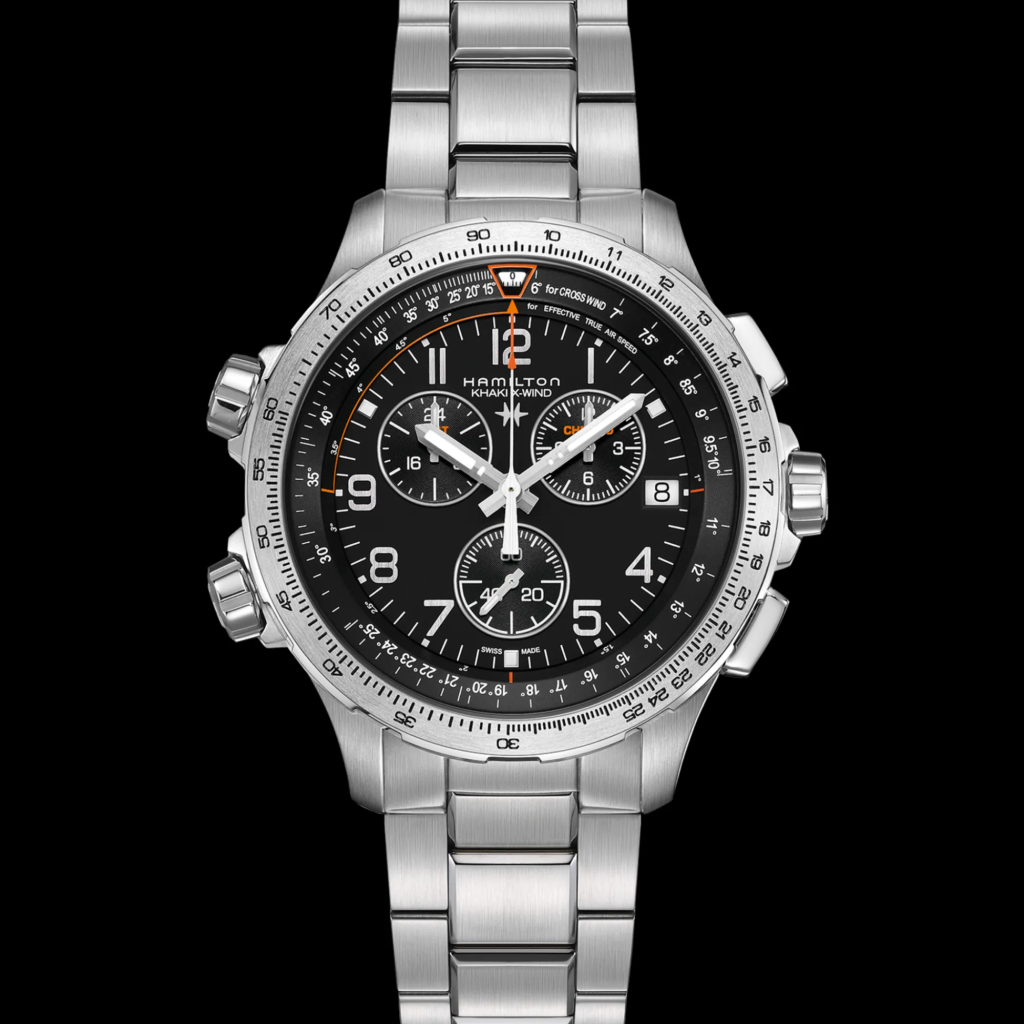 Khaki Aviation X-Wind GMT Chrono Quartz^Hamilton Watch New