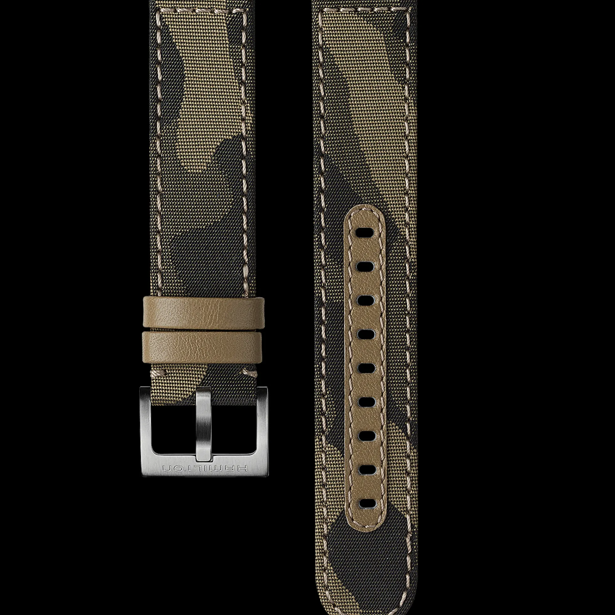 Khaki Field CAMOUFLAGE STRAP 20MM^Hamilton Watch Hot