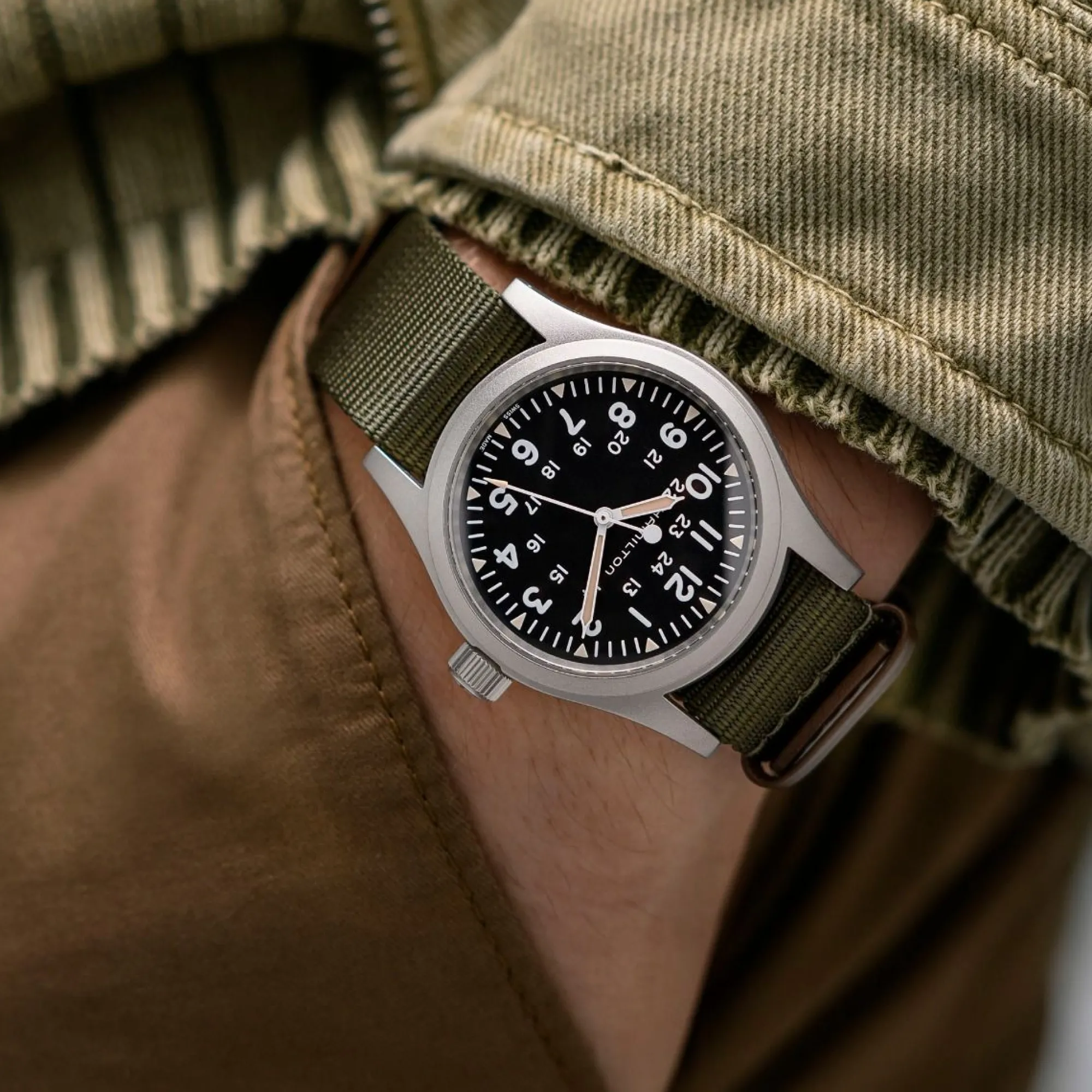 Khaki Field Green NATO Strap 20MM standard^Hamilton Watch Discount