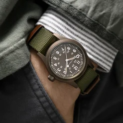 Khaki Field GREEN STRAP 20mm^Hamilton Watch Outlet