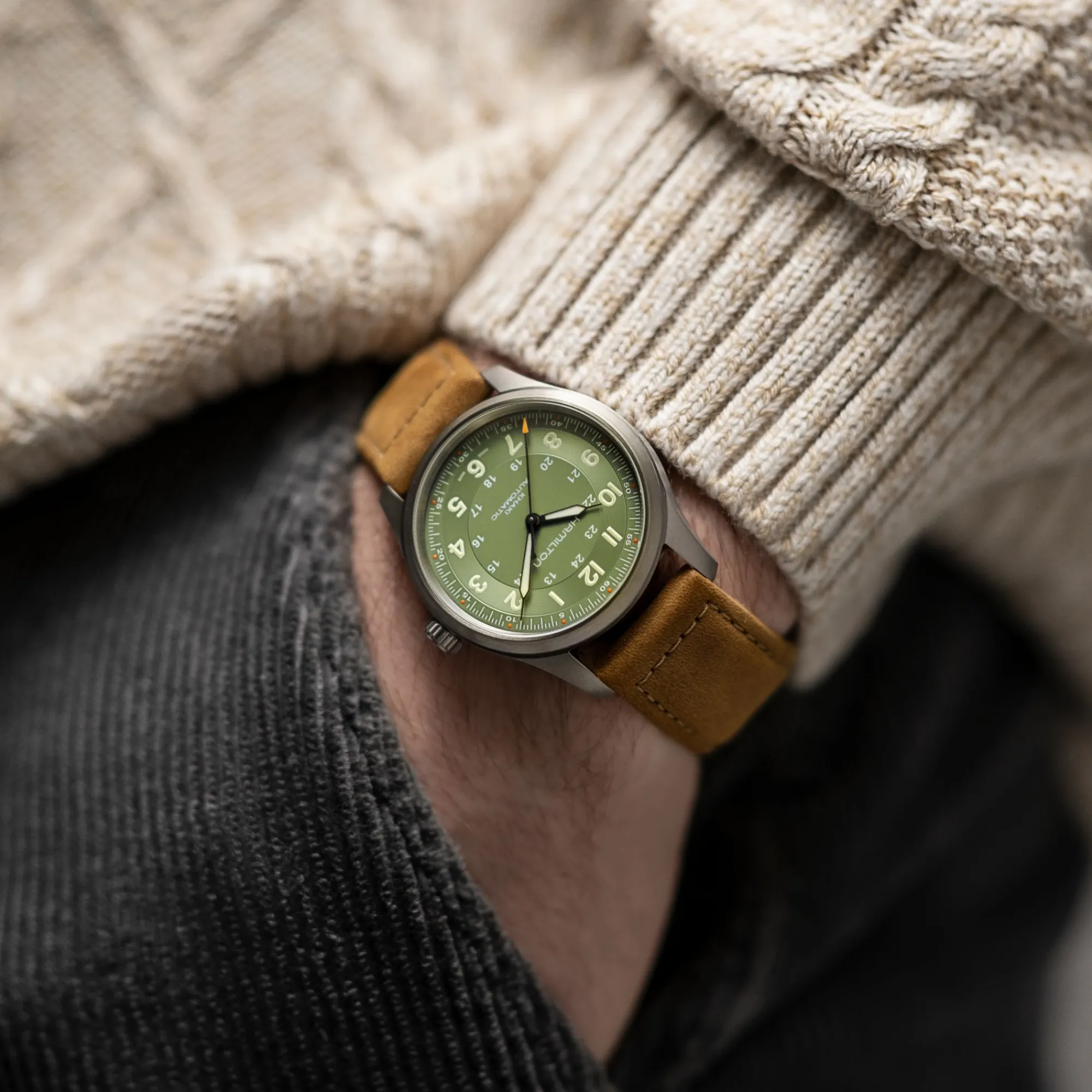 Khaki Field Titanium Auto^Hamilton Watch New