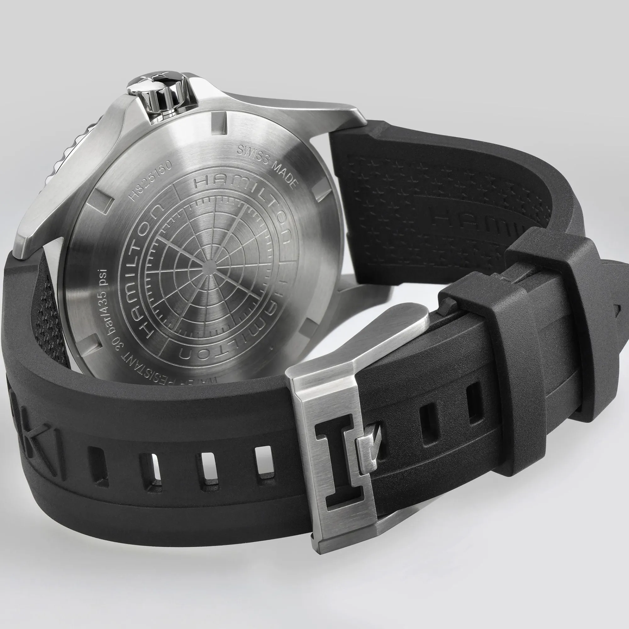 Khaki Navy Black Strap 22mm^Hamilton Watch New
