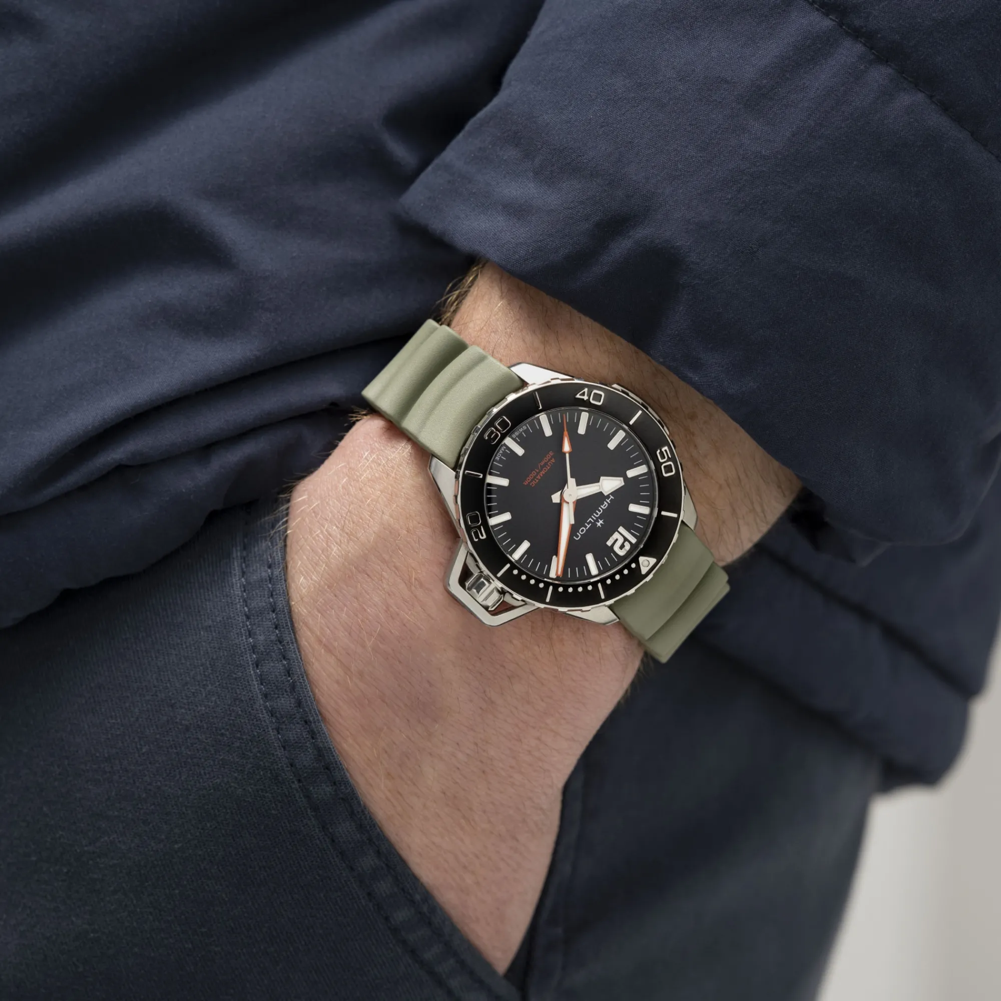 Khaki Navy Frogman Auto^Hamilton Watch New