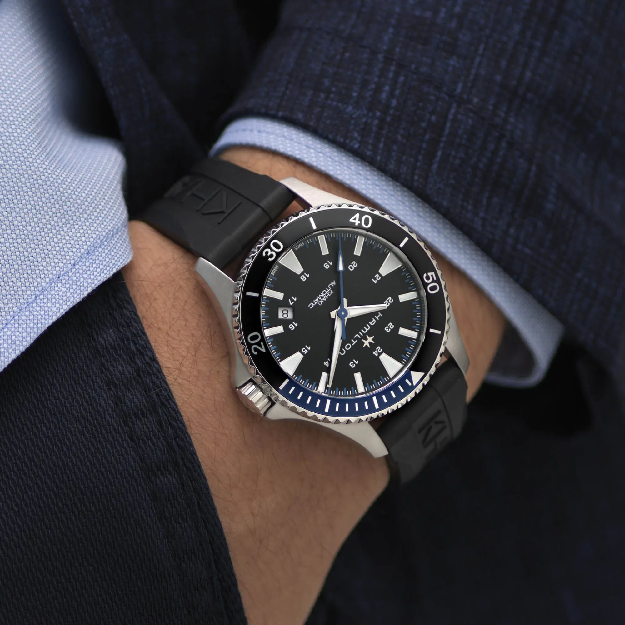 Khaki Navy RUBBER STRAP 20MM^Hamilton Watch Outlet