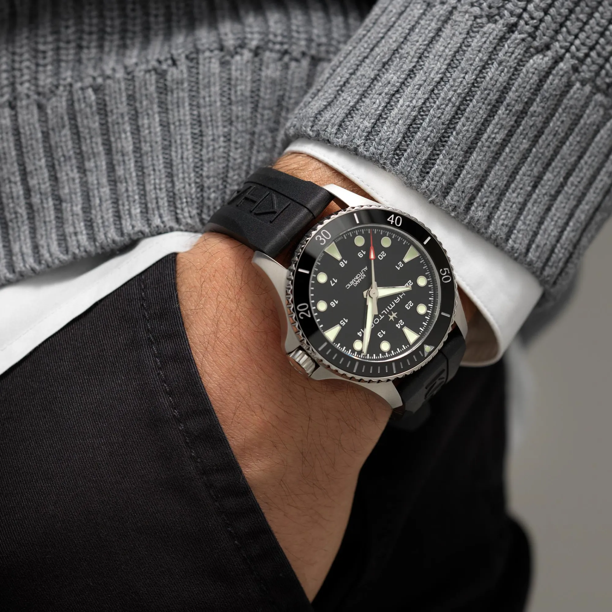 Khaki Navy Scuba Auto^Hamilton Watch New